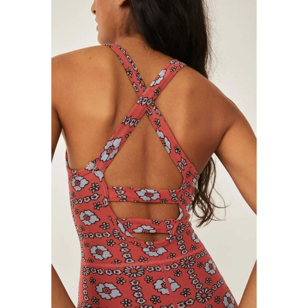 NWT FP Movement Free Throw Jacquard Onesie / Floral - Picture 4 of 9